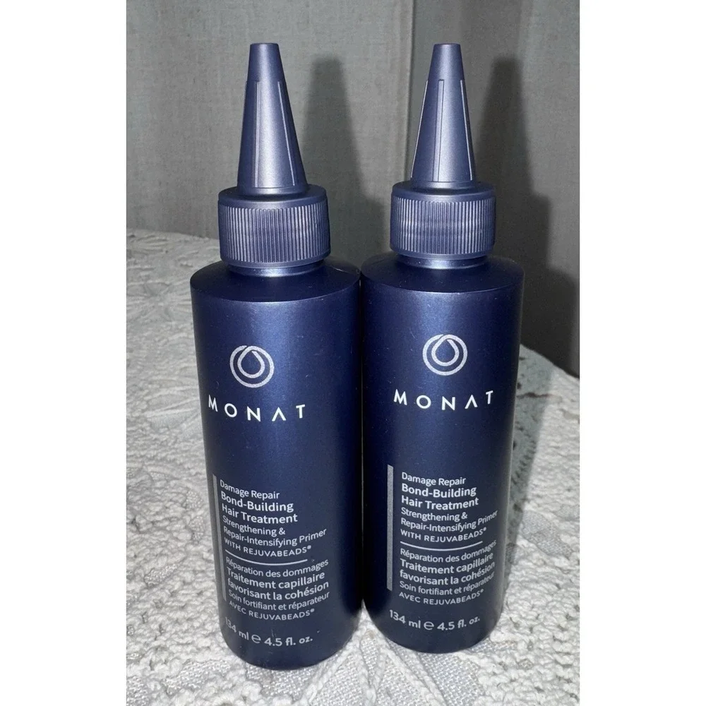 New Monat Damage Repair Bond Building Hair Treatment 4.5 oz. 2 Bottles LOT